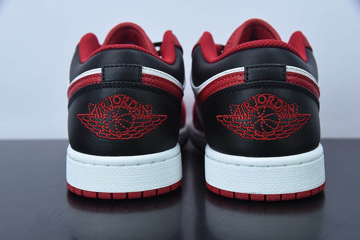 乔丹AIR JORDAN 1 Low AJ1 红白黑复古低帮篮球鞋纯原版本 货号:553558-163