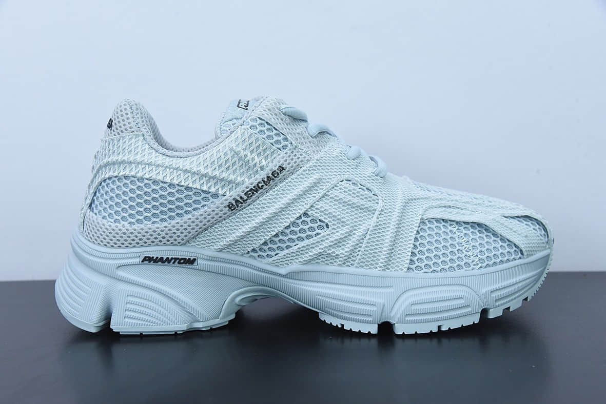 巴黎世家Balenciaga 巴黎世家网面灰色运动鞋纯原版本 货号:679339W2E924901