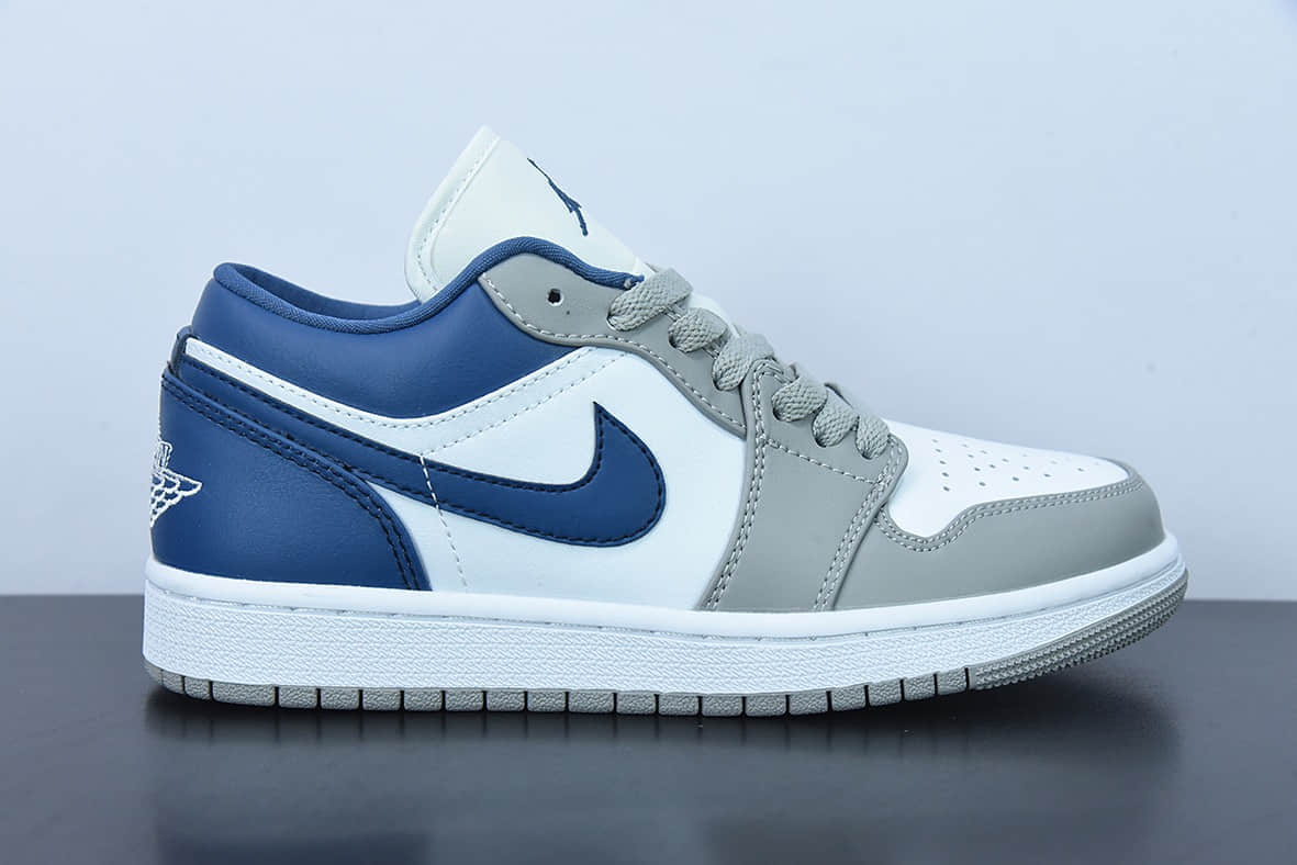 乔丹Air Jordan AJ1 Low AJ1灰蓝低帮复古休闲板鞋纯原版本 货号：DC0774-042