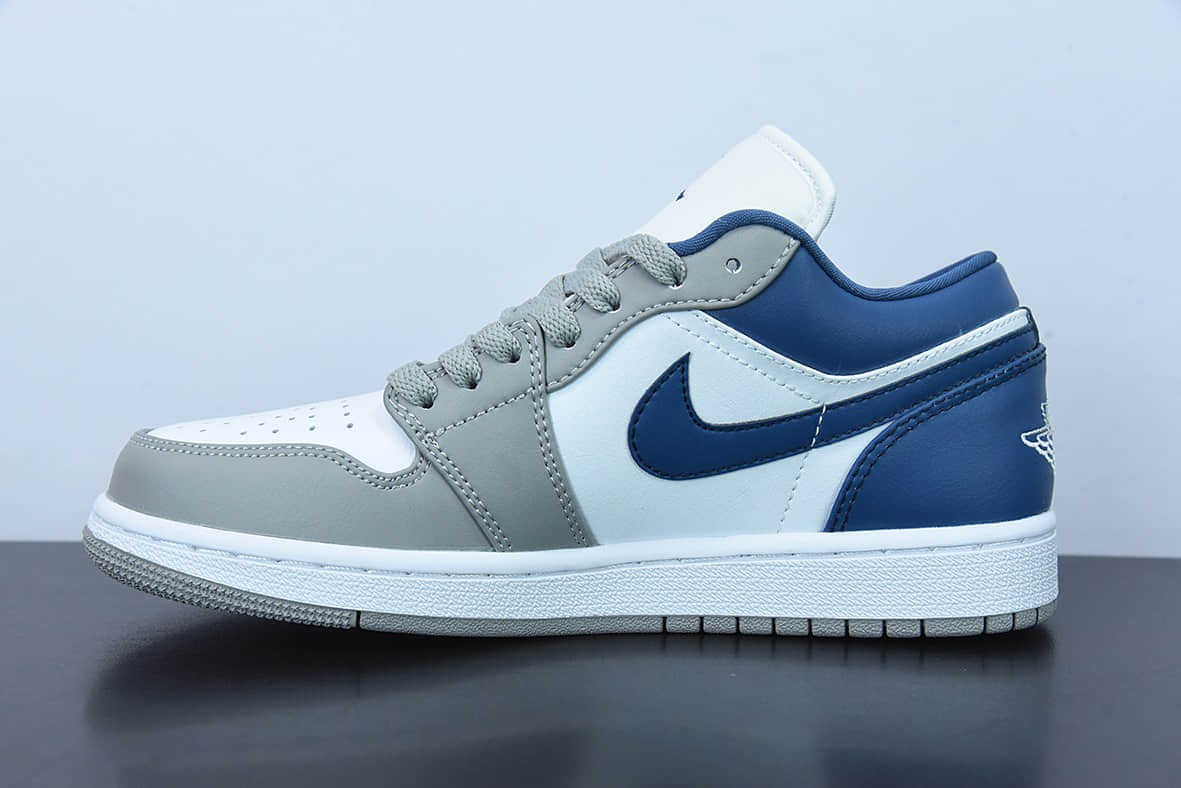 乔丹Air Jordan AJ1 Low AJ1灰蓝低帮复古休闲板鞋纯原版本 货号：DC0774-042