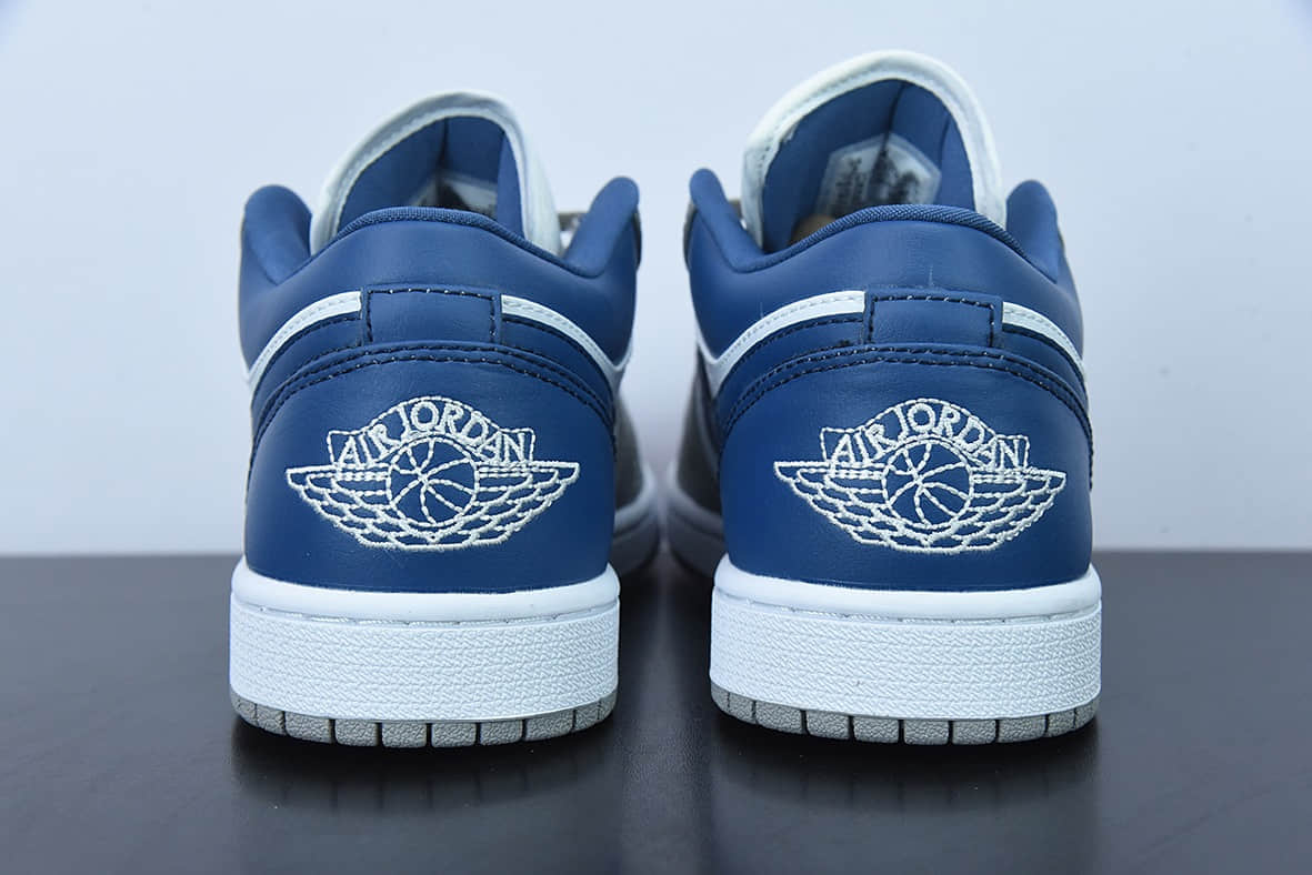 乔丹Air Jordan AJ1 Low AJ1灰蓝低帮复古休闲板鞋纯原版本 货号：DC0774-042