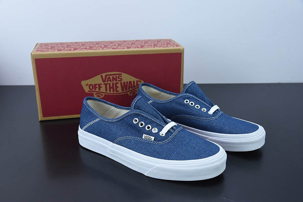 万斯Vans Authentic 牛仔蓝休闲低帮帆布鞋纯原版本 货号:VN0A3MU642E