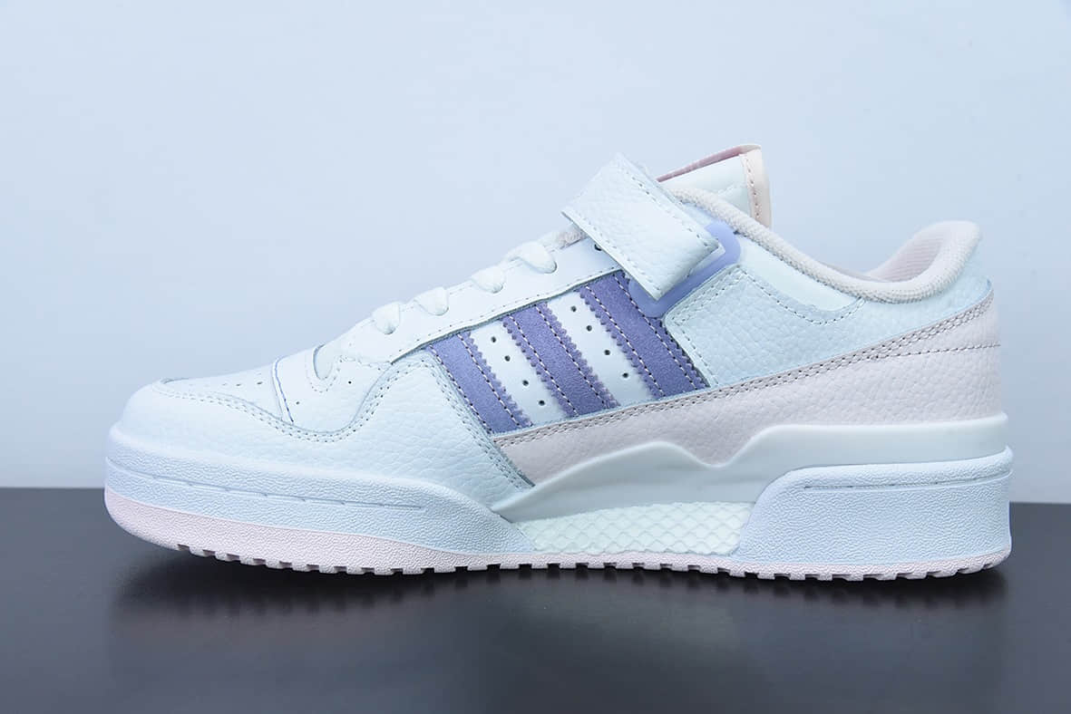 阿迪达斯Adidas Originals Forum 84 Low 罗马系列魔术贴“白浅粉紫鸳鸯低帮复古休闲板鞋纯原版本 货号:GY5832