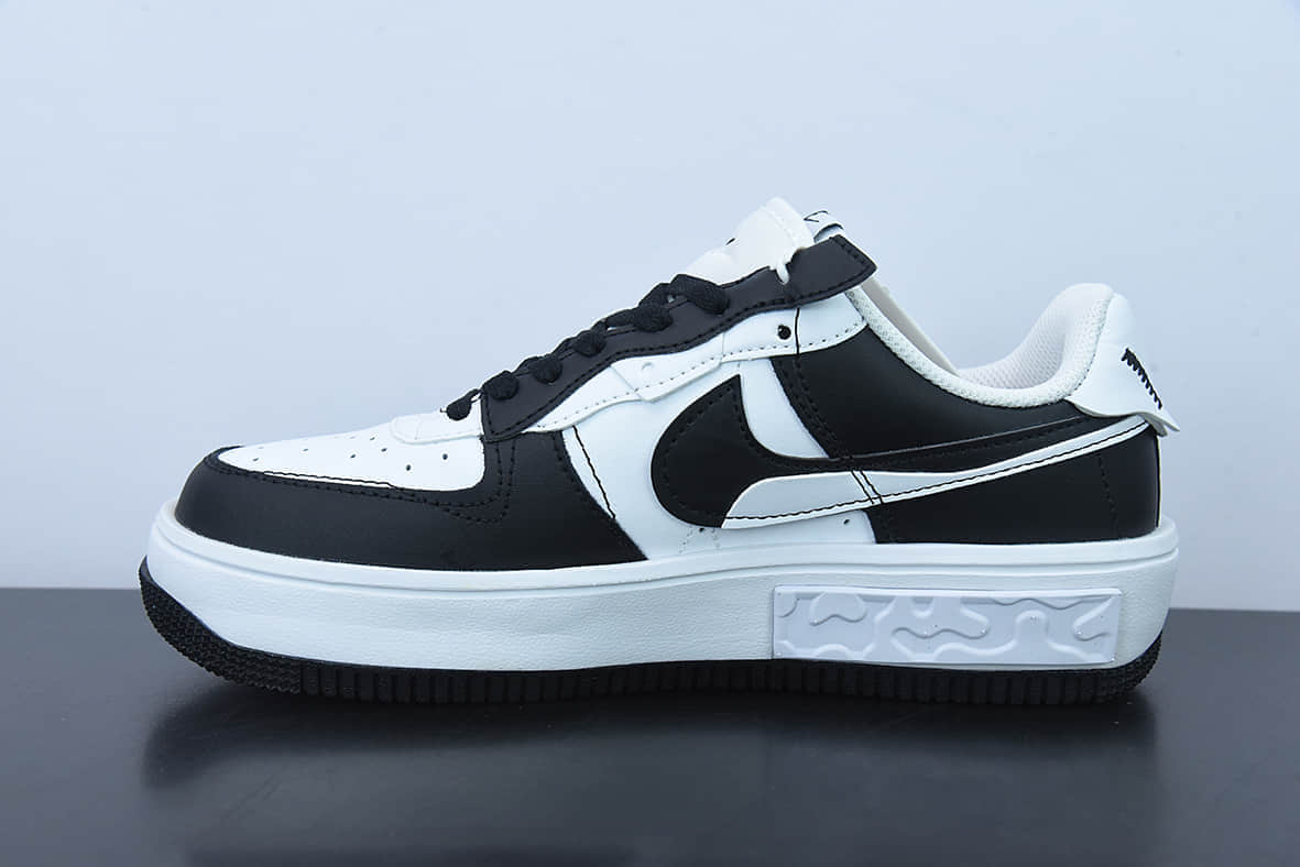 耐克Nike Wmns Air Force 1 FontankaBlackWhiteGrey皮革黑白深灰空军一号丰塔卡系列低帮休闲板鞋纯原版本 货号:CW6688-611