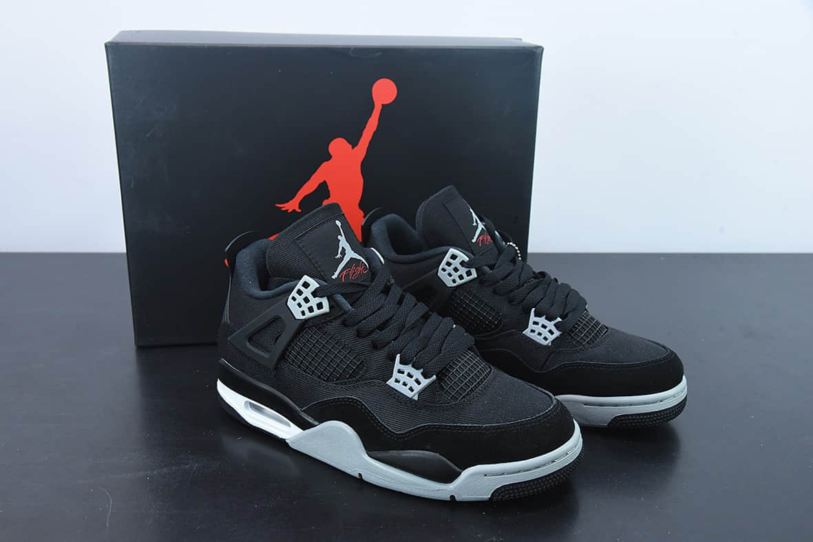 乔丹Air Jordan 4 Retro Olive Canvas AJ4 乔4黑灰牛仔男子文化篮球鞋纯原版本 货号:DH7138-006