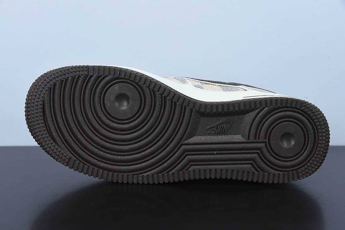 耐克Nike LV x NK Air Force 1 LV联名白棕棋盘格空军一号低帮休闲板鞋纯原版本 货号:LD4631-202