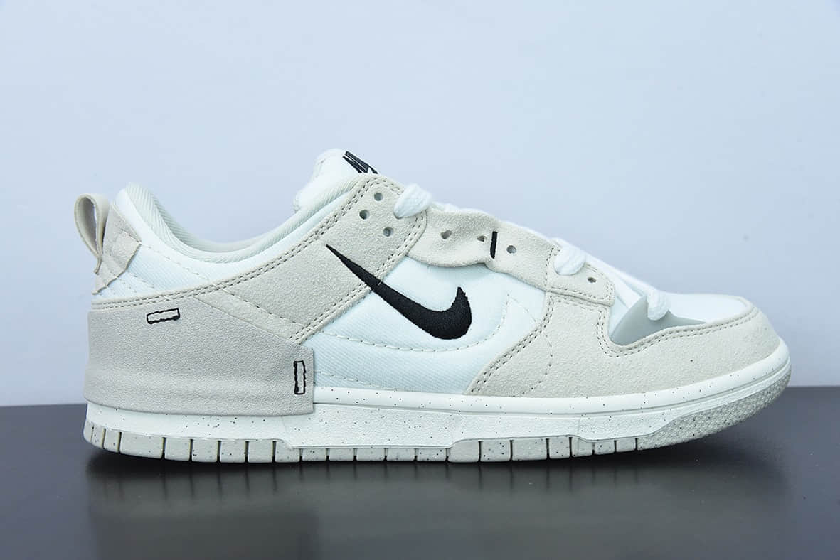 耐克Nike Wmns Dunk Low Disrupt 2Pale Ivory轻量扣篮破坏二代系列解构骨白黑双钩低帮休闲板鞋纯原版本 货号:DH4402-101