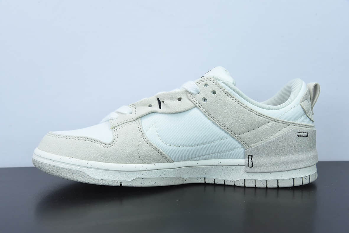 耐克Nike Wmns Dunk Low Disrupt 2Pale Ivory轻量扣篮破坏二代系列解构骨白黑双钩低帮休闲板鞋纯原版本 货号:DH4402-101