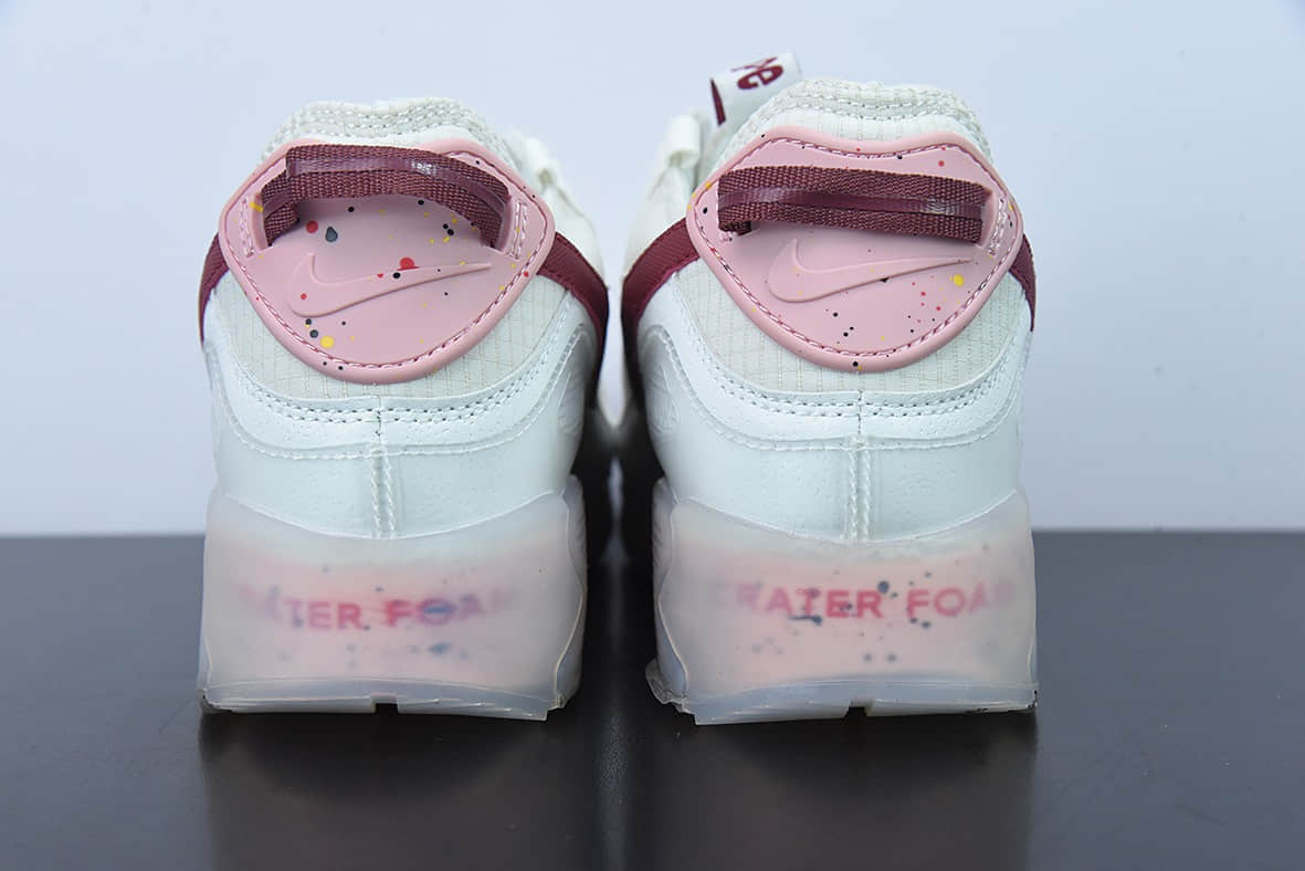 耐克Nike Air Max 90 Terrascape Sail 全新热门款MAX90白红粉气垫跑鞋纯原版本 货号:DC9450-100