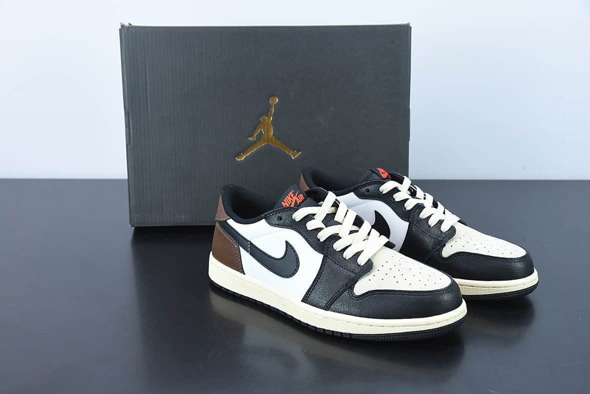 乔丹Air Jordan 1 Low OGBlackMochaAJ1乔丹一代 “黑米白深棕摩卡低帮复古板鞋纯原版本 货号：CZ0790-061