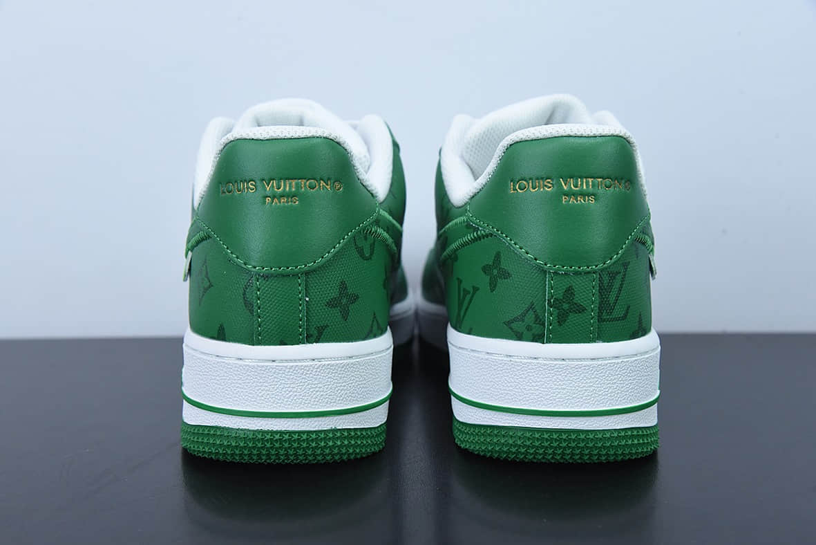 耐克Nike LV×Nike Air Force 1 Low 07 LV联名款白绿印花低帮休闲板鞋纯原版本 货号:MS0232