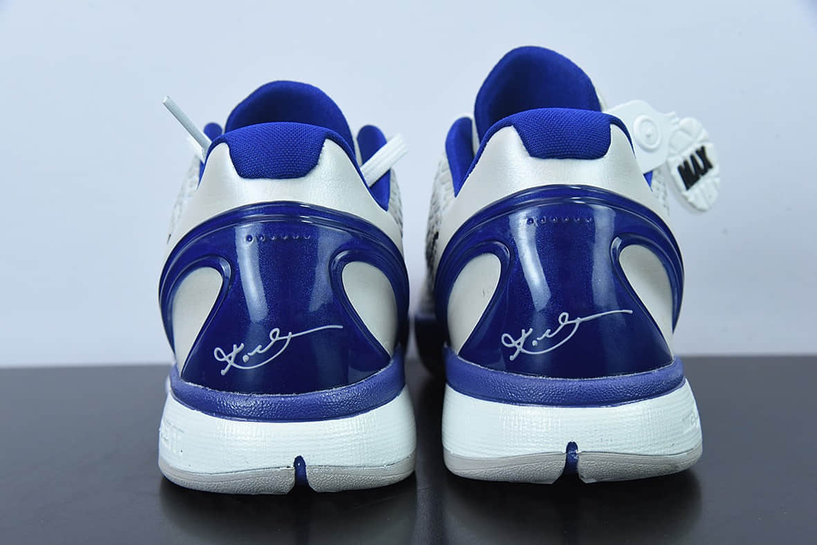 耐克Nike ZOOM KOBE 6 科比6代白黑蓝蛇鳞纹男子实战篮球鞋纯原版本 货号:436311-100
