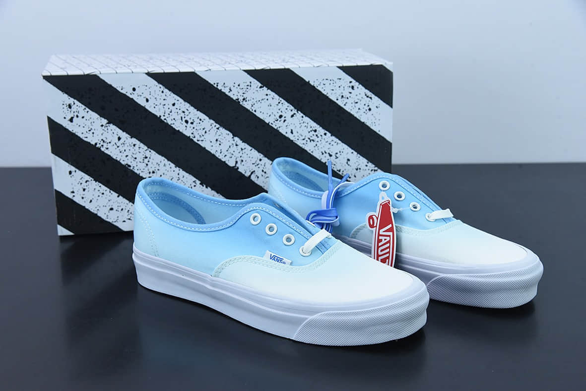 万斯Vans Era Authentic LX 帆布白蓝渐变安纳海姆系列低帮系带复古帆布休闲运动板鞋纯原版本 货号:VN0A4BV9B4R