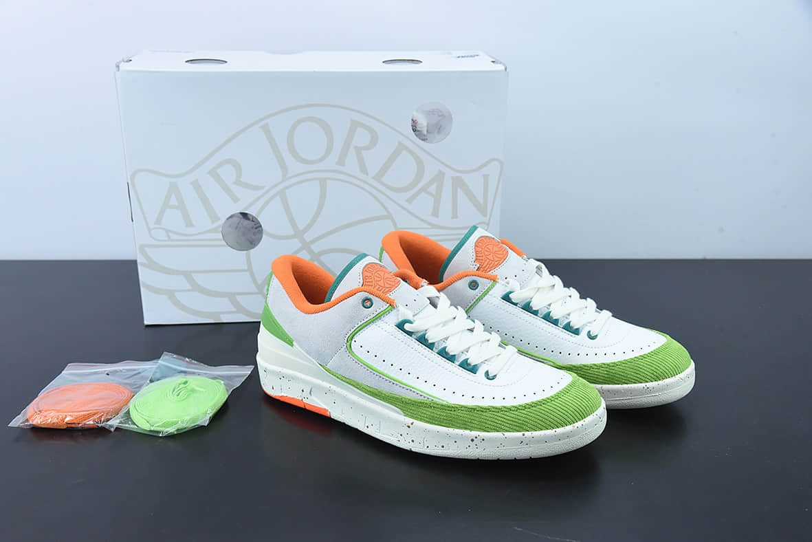 乔丹Air Jordan Titan x Air Jordan 2 Retro Low SP AJ2 乔2联名款海岛风情中帮复古篮球鞋纯原版本 货号：DV6206-183