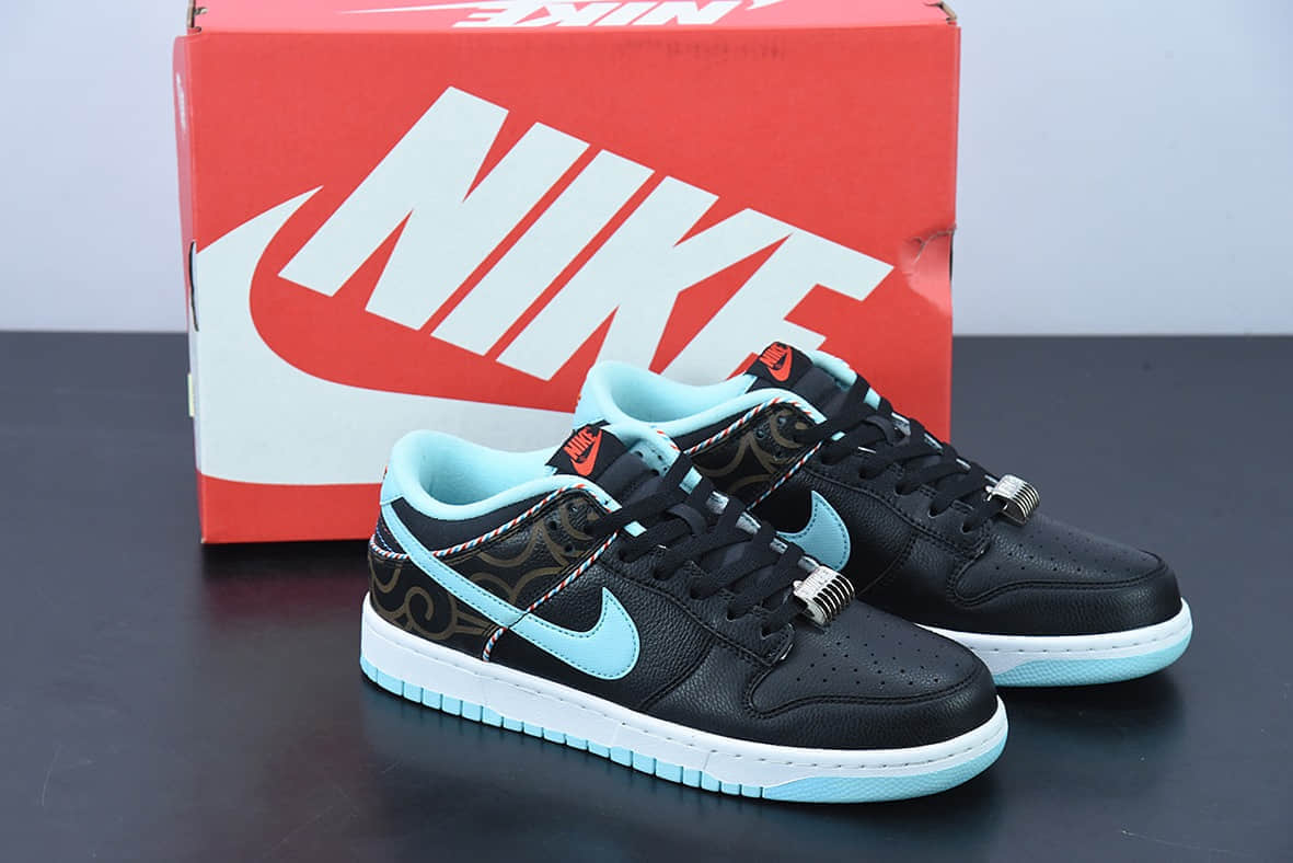 耐克Nike Dunk Low 理发店黑蓝低帮复古休闲板鞋纯原版本 货号:DH7614-001