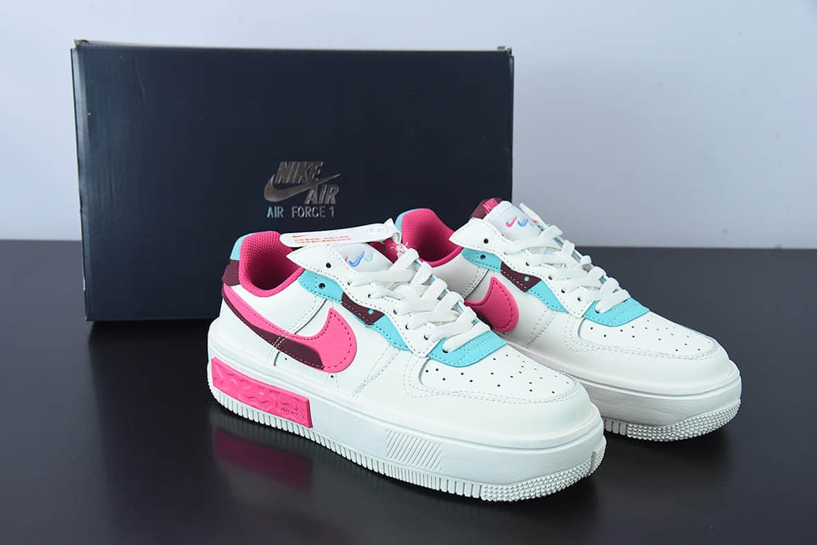 耐克Nike Air Force 1 Fontanka 全新时尚风空军一号丰塔卡系列白蓝红解构低帮休闲板鞋纯原版本 货号：DO6146-101