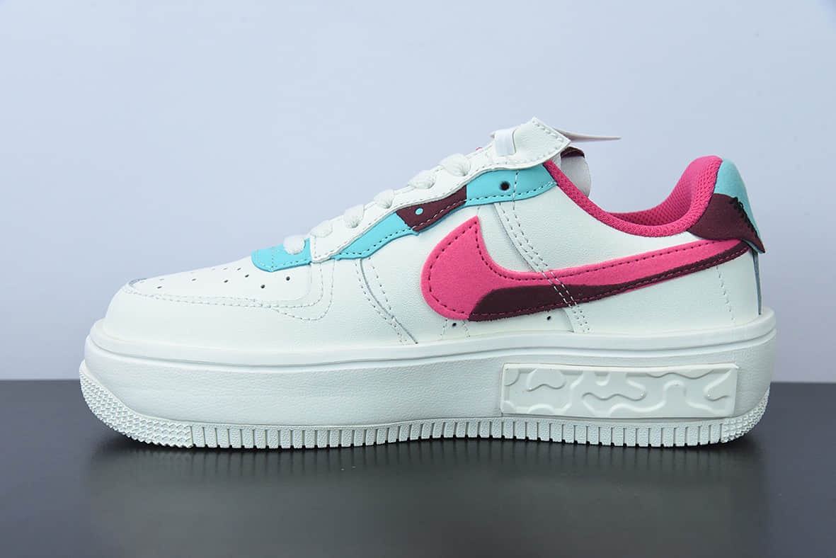 耐克Nike Air Force 1 Fontanka 全新时尚风空军一号丰塔卡系列白蓝红解构低帮休闲板鞋纯原版本 货号：DO6146-101
