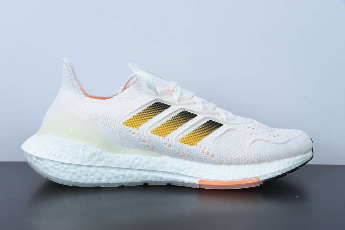 阿迪达斯Adidas Ultra Boost 22 Consortium LR白金色新款8.0厚底爆米花跑鞋纯原版本 货号:GZ0129