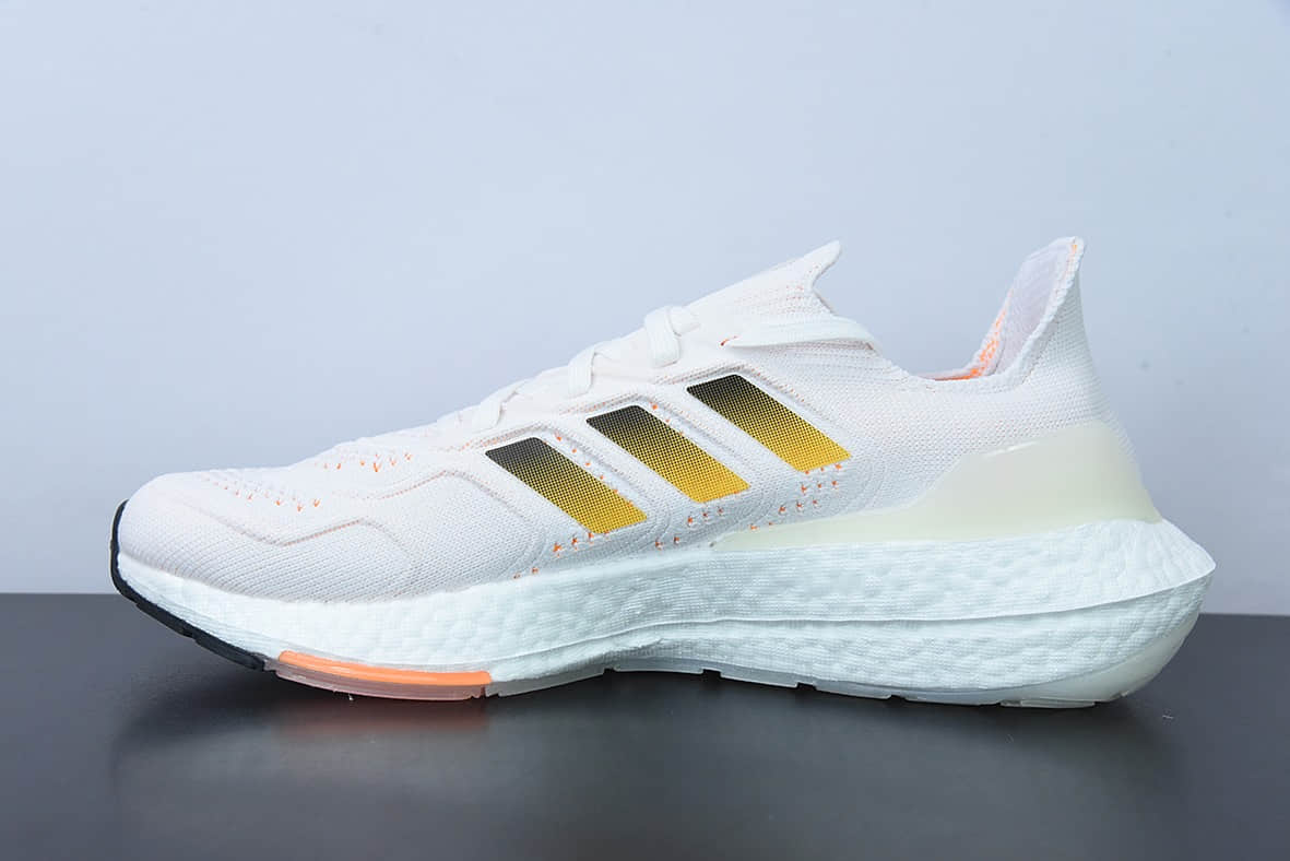 阿迪达斯Adidas Ultra Boost 22 Consortium LR白金色新款8.0厚底爆米花跑鞋纯原版本 货号:GZ0129