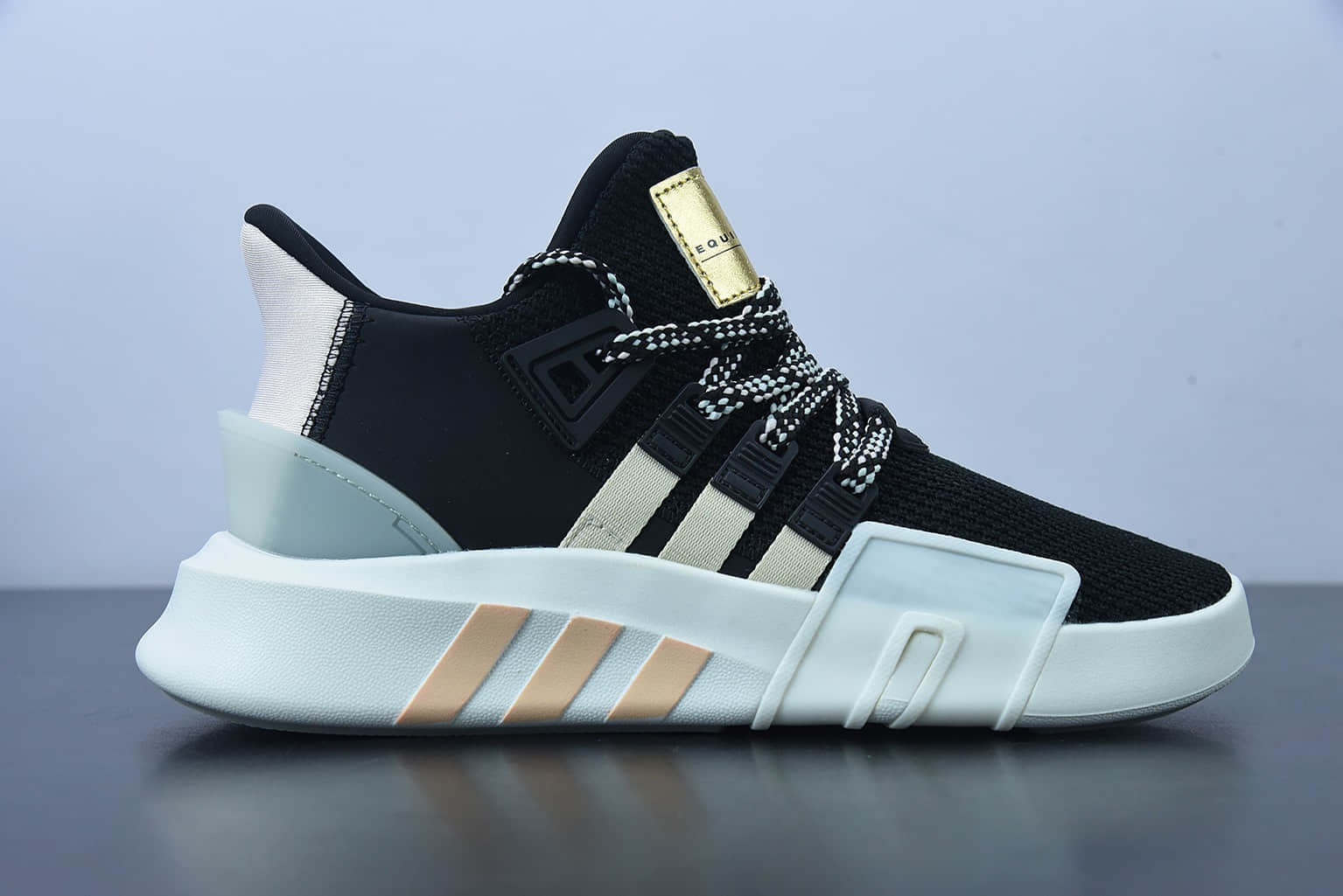 阿迪达斯Adidas EQT BASK ADV支撑者系列黑金色透气轻便复古慢跑鞋纯原版本 货号:EE5044