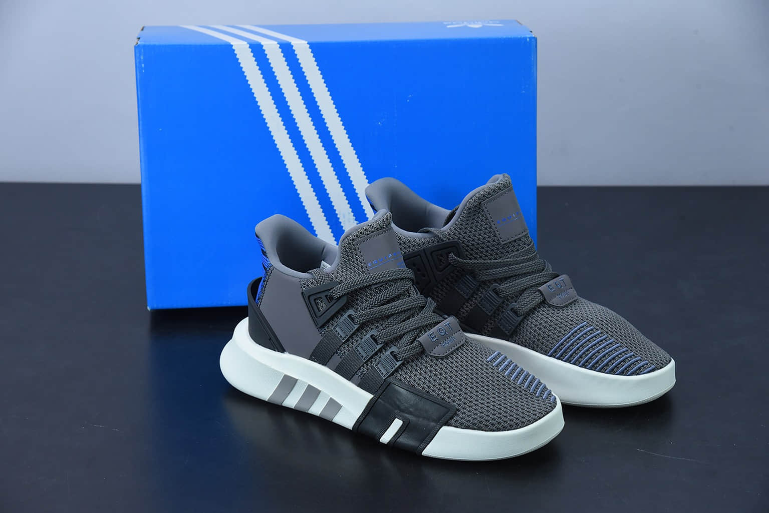 阿迪达斯Adidas EQT BASK ADV支撑者系列灰蓝色透气轻便复古慢跑鞋纯原版本 货号:CQ2994