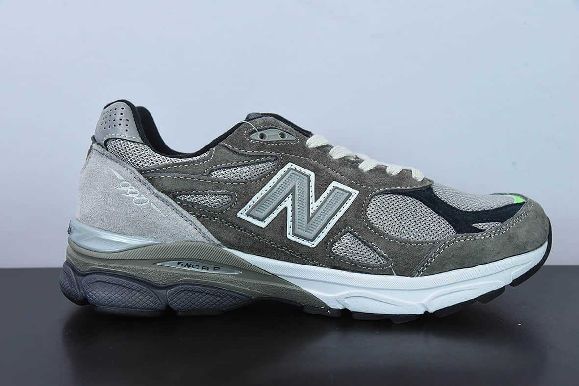 新百伦New Balance NB990系列深灰浅灰黑荧光绿高端美产复古休闲跑步鞋纯原版本 货号: M990MC3