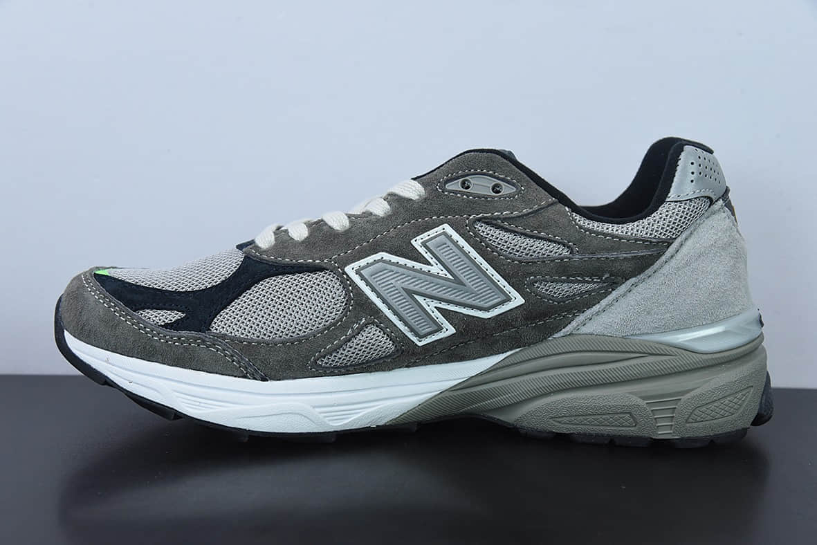 新百伦New Balance NB990系列深灰浅灰黑荧光绿高端美产复古休闲跑步鞋纯原版本 货号: M990MC3