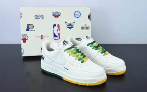 耐克Nike Air Force 1 Low '07 “米黄绿”犹他爵士城市限定低帮布面空军一号休闲板鞋纯原版本 货号:NA2022-006