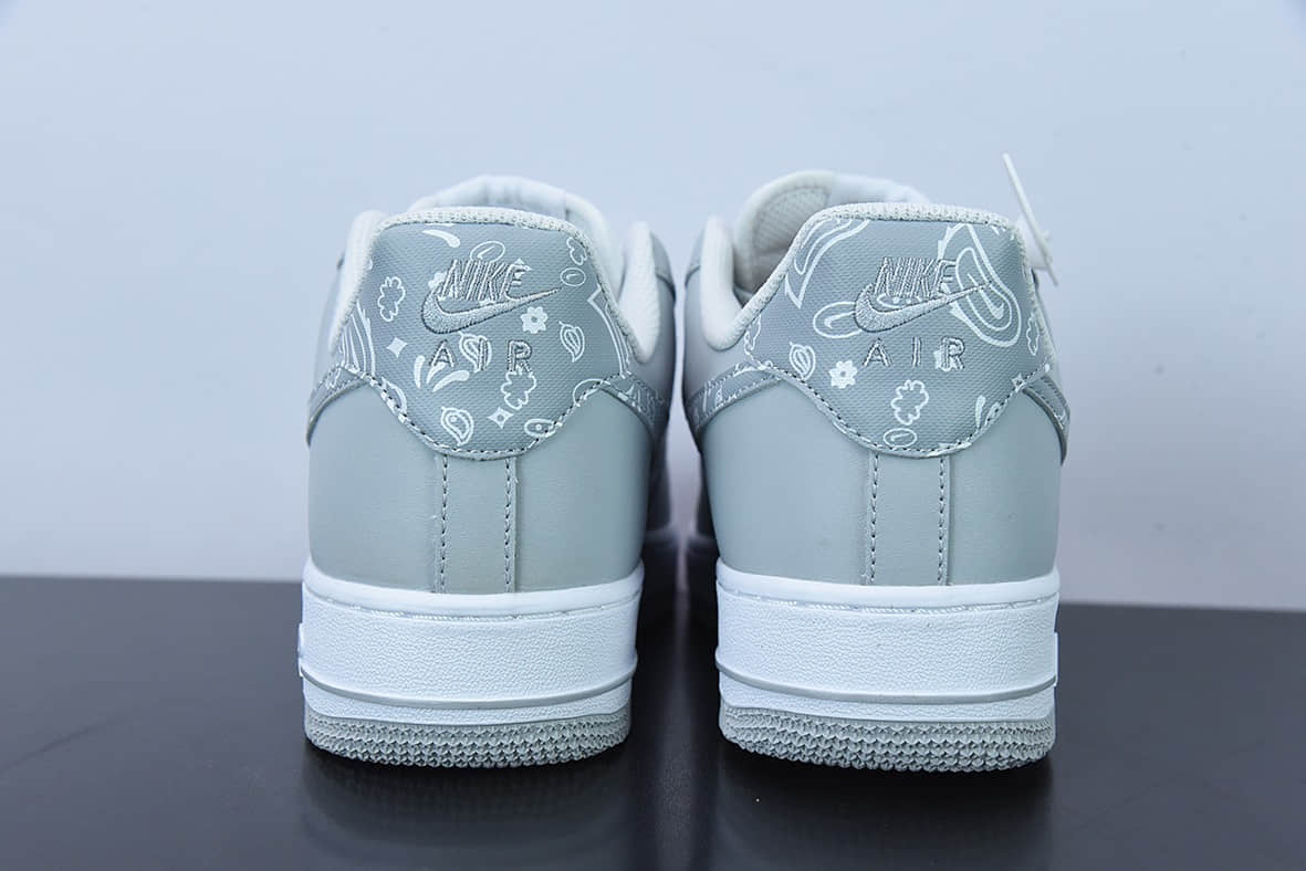 耐克Nike Air Force 1 Low ’07 灰白腰果花配色空军一号低帮休闲板鞋纯原版本 货号:XM6321-736