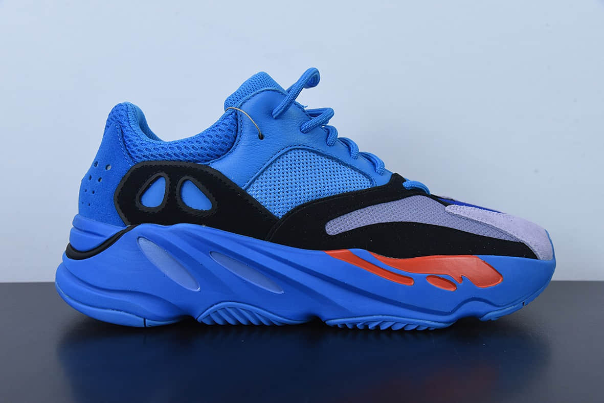 阿迪达斯Adidas Yeezy Boost 700 HP6674 Hi-Res Blue 侃爷同款椰子700 黑蓝紫配色跑鞋纯原版本 货号:HQ6980