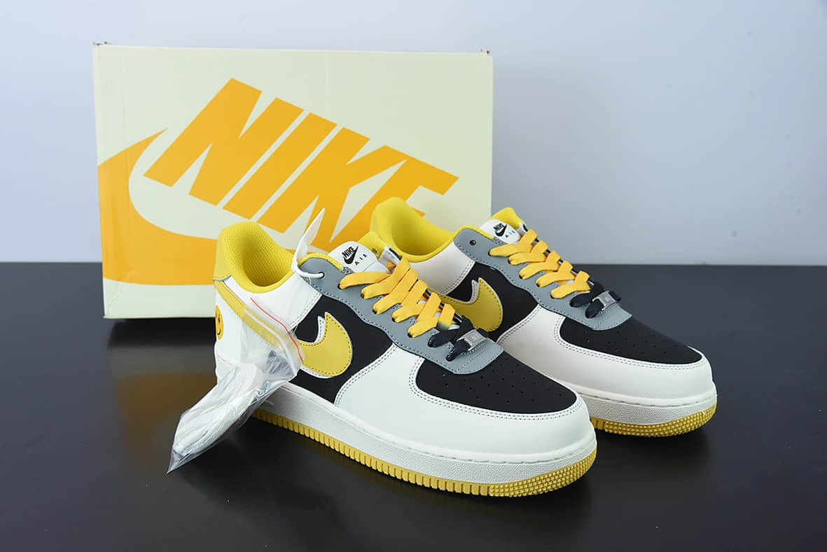 耐克Nike Air Force 1 Low 笑脸双勾空军一号低帮运动休闲板鞋纯原版本 货号:AF1234-004