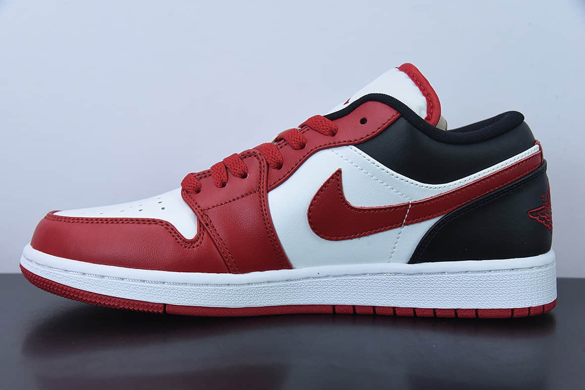 乔丹Air Jordan 1 Low Chicago Bulls AJ1 乔1黑白红低帮休闲板鞋纯原版本 货号:DC0774-160