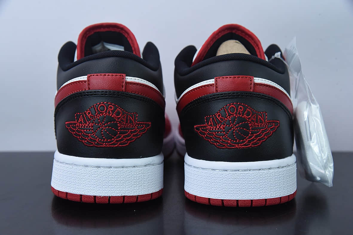 乔丹Air Jordan 1 Low Chicago Bulls AJ1 乔1黑白红低帮休闲板鞋纯原版本 货号:DC0774-160