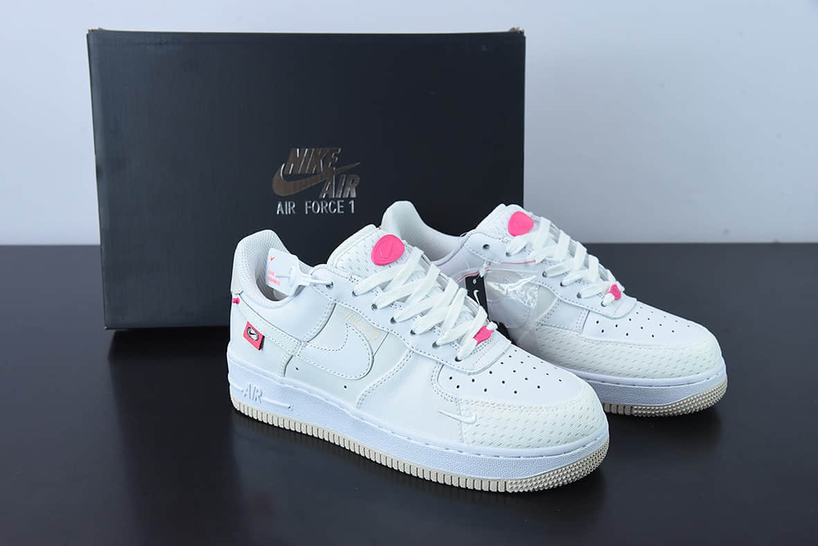 耐克Nike Air Force 1 Low 白粉拼接空军一号低帮百搭休闲运动板鞋纯原版本 货号：DX6061-111