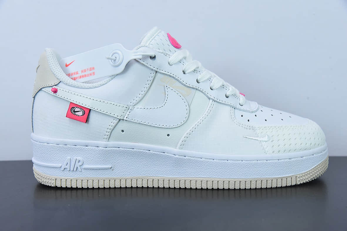 耐克Nike Air Force 1 Low 白粉拼接空军一号低帮百搭休闲运动板鞋纯原版本 货号：DX6061-111