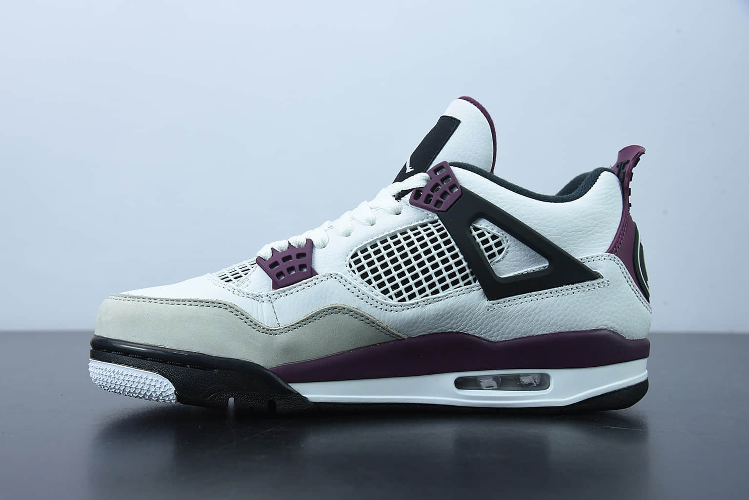 乔丹Air Jordan 4 Retro PSG大巴黎波尔多白紫配色男子文化篮球鞋纯原版本 货号:CZ5624-100