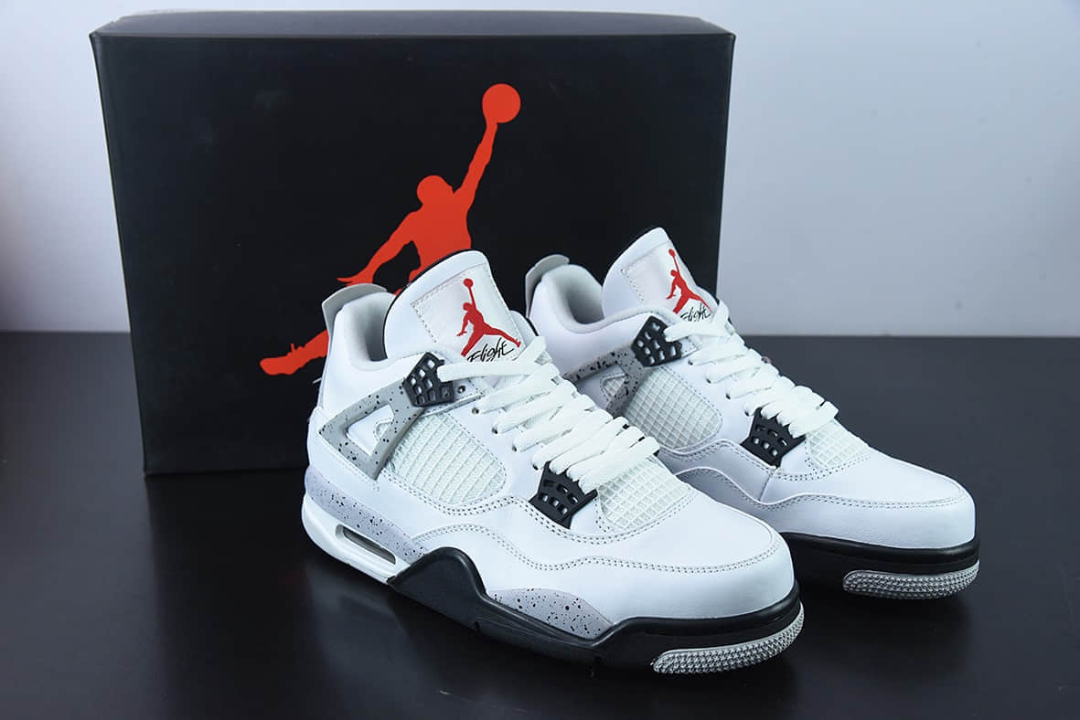 乔丹Air Jordan 4 Retro  White Cement  AJ4 白水泥男子文化休闲篮球鞋纯原版本 货号:840606-192
