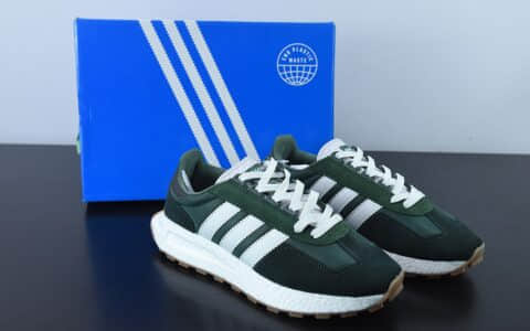 阿迪达斯Adidas Racing E5 Boost Prototype 墨绿复古系列百搭透气运动慢跑鞋纯原版本 货号：GW6572
