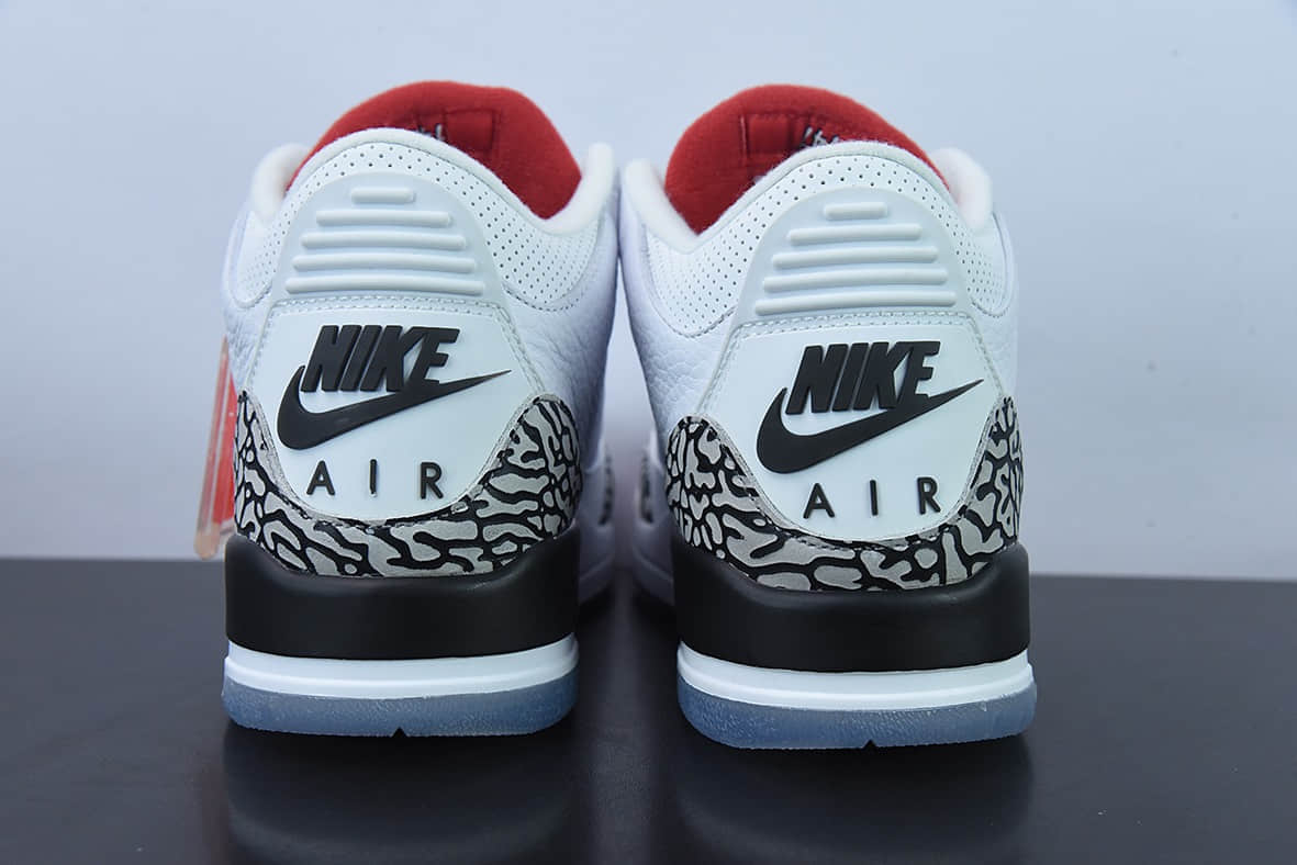 乔丹Air Jordan 3 Retro AJ3白水泥男子文化篮球鞋纯原版本 货号：923096-101