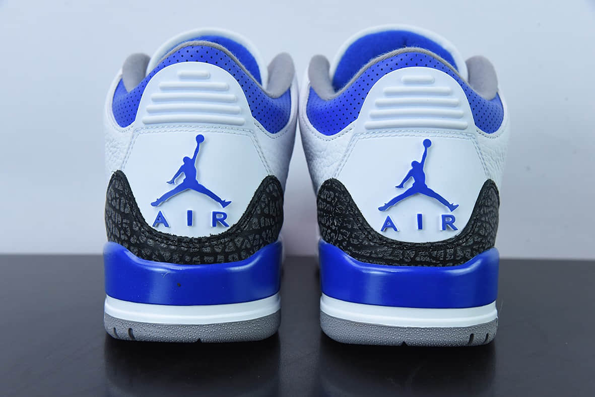 乔丹Air Jordan 3 Retro Racer Blue AJ3赛车蓝白蓝男子文化篮球鞋纯原版本 货号:CT8532-145