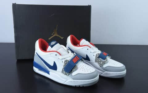 乔丹Air Jordan Legacy 312 Low白雾灰宝蓝红爆裂纹低帮休闲篮球鞋纯原版本 货号：CD7069-104