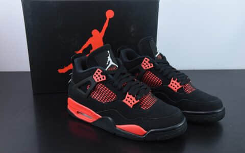 乔丹Air Jordan 4 Red Thunder AJ4黑红雷电男子文化篮球鞋纯原版本 货号：CT8527-016