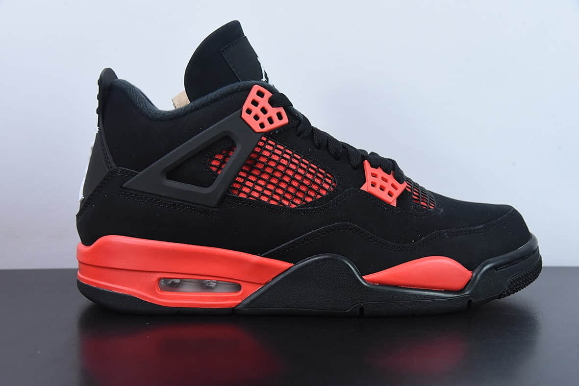 乔丹Air Jordan 4 Red Thunder AJ4黑红雷电男子文化篮球鞋纯原版本 货号:CT8527-016