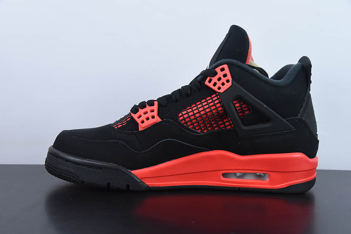 乔丹Air Jordan 4 Red Thunder AJ4黑红雷电男子文化篮球鞋纯原版本 货号:CT8527-016