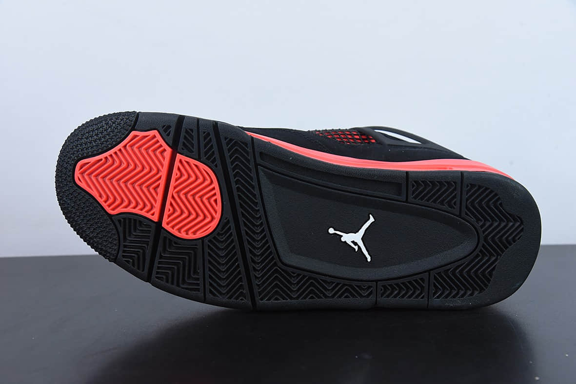 乔丹Air Jordan 4 Red Thunder AJ4黑红雷电男子文化篮球鞋纯原版本 货号:CT8527-016