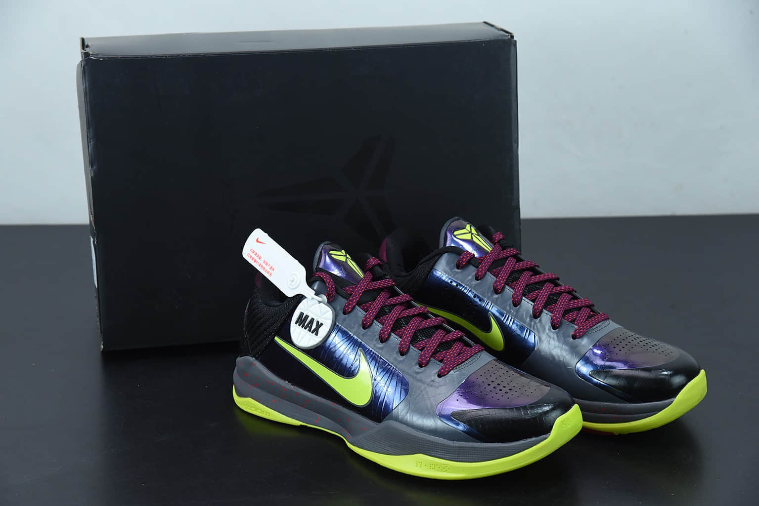 科比Zoom Kobe 5 Protro Chaos 科比5代低帮暗黑小丑实战篮球鞋纯原版本 货号：CD4991-001