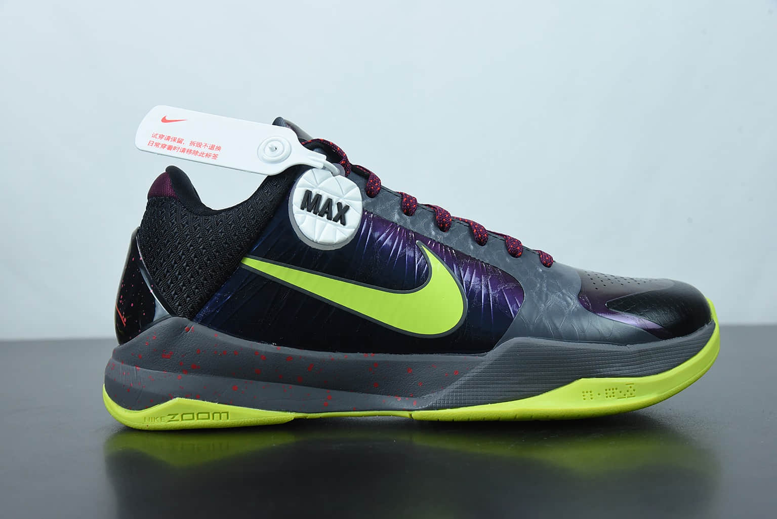 科比Zoom Kobe 5 Protro Chaos 科比5代低帮暗黑小丑实战篮球鞋纯原版本 货号：CD4991-001