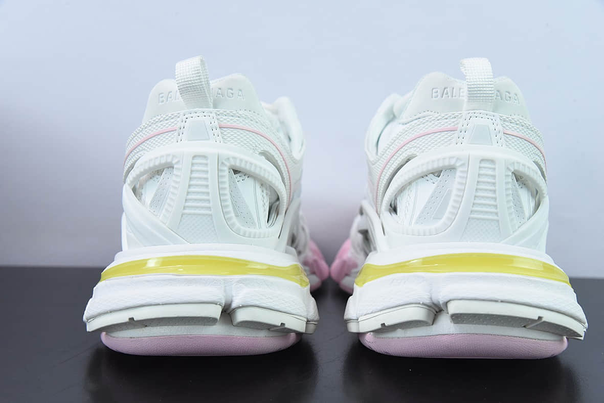 巴黎世家Balenciaga 巴黎世家4.0白粉黄户外老爹鞋纯原版本 货号:568615W3AE27745
