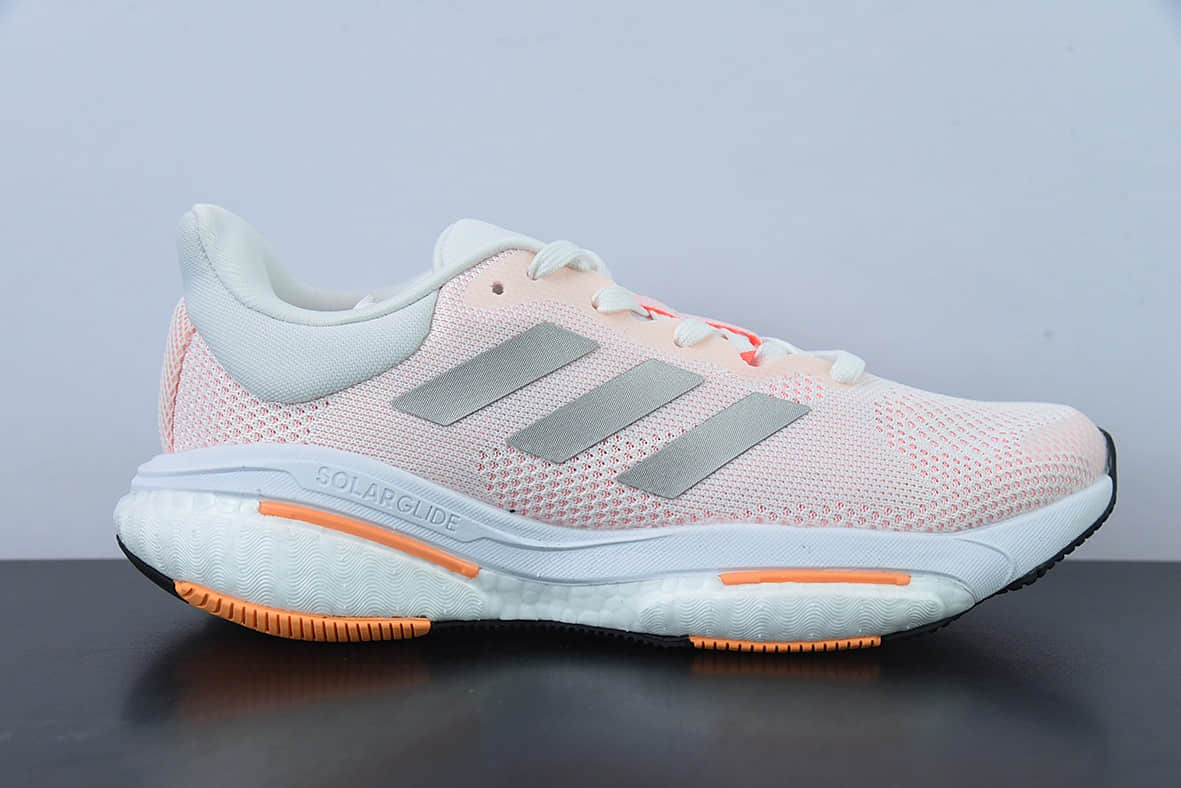 阿迪达斯Adidas Solar Glide 5 Boost 阿迪银粉随心畅跑系列透气缓震爆米花跑鞋纯原版本 货号:GX5496