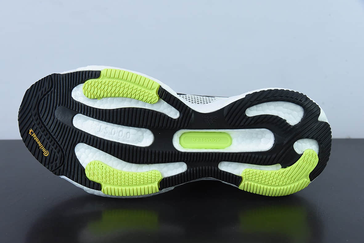 阿迪达斯Adidas Solar Glide 5 阿迪灰黑绿随心畅跑系列透气缓震爆米花跑鞋纯原版本 货号：GX5472